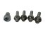 Set of 4 security screws 12x1.5 + lock