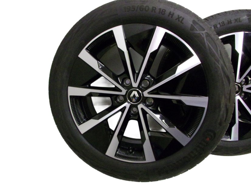 Summer tire set Renault, wheels 6.5x18 ET38 5x114.3x66, tires 195/60/18 96H CONTINENTAL