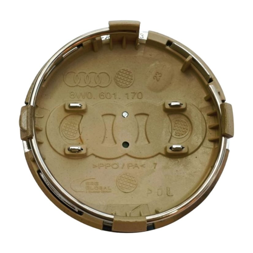 8W0601170 Audi Alloy wheel center cap, dark gray