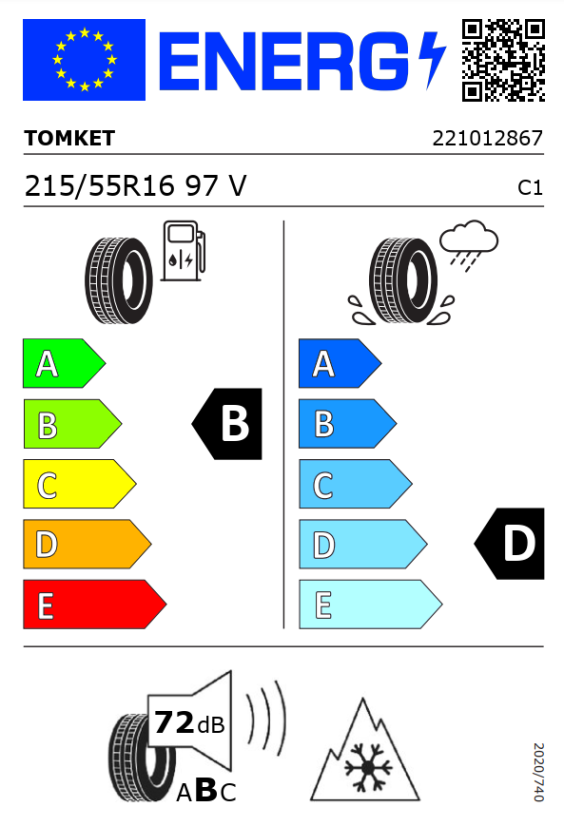 All-season tire 215/55/16 97V TOMKET Allyear 3 XL