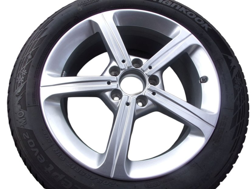 Mercedes-Benz winter tire set, wheels 6.5x17 ET44 5x112x66.5, tires 205/55/17 91H HANKOOK