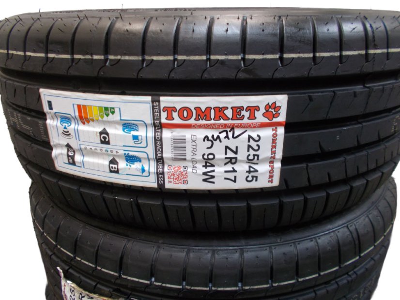 Summer tire set Skoda, wheels 7x17 ET40 5x100x57, tires 225/45/17 94W TOMKET