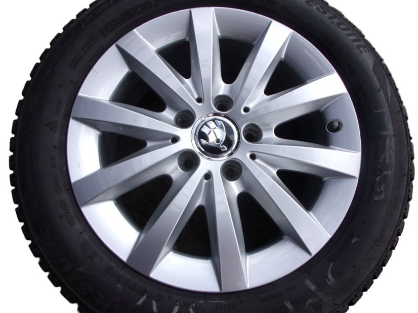 Winter tire set Mercedes-Benz 6.5x16 ET49 5x112x66.5 A2464010500 - 205/55/16 91H BRIDGESTONE Blizzak