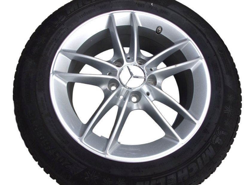 Winter tire set Mercedes-Benz alloy wheel 6.5x16 ET44 5x112x66.5 A1774010100 - 205/60/16 92H MICHELIN Alpin 5