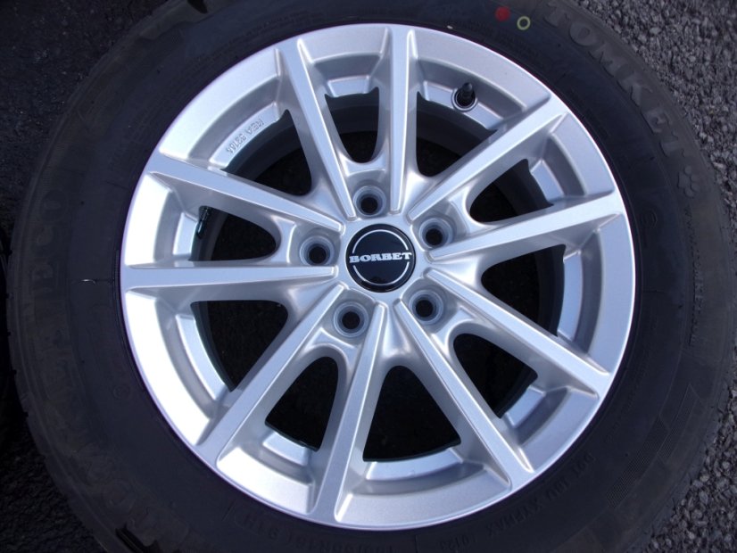 Summer tire set BORBET Renault Kangoo II 6x15 ET43 5x114.3x66, 195/65/15 91H TOMKET Eco + bolts