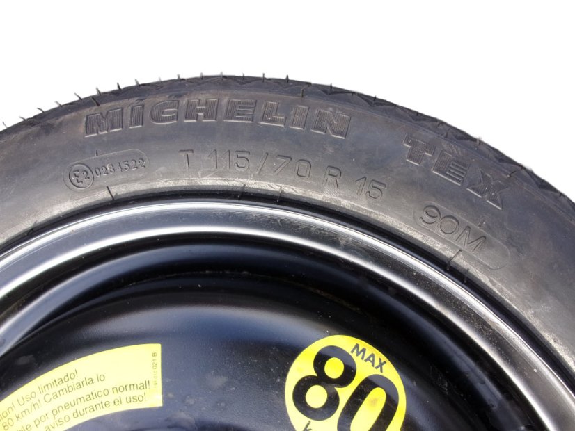 Volkswagen 3.5x15 ET40 4x100x57 - 115/70/15 MICHELIN - reserve (narrow)