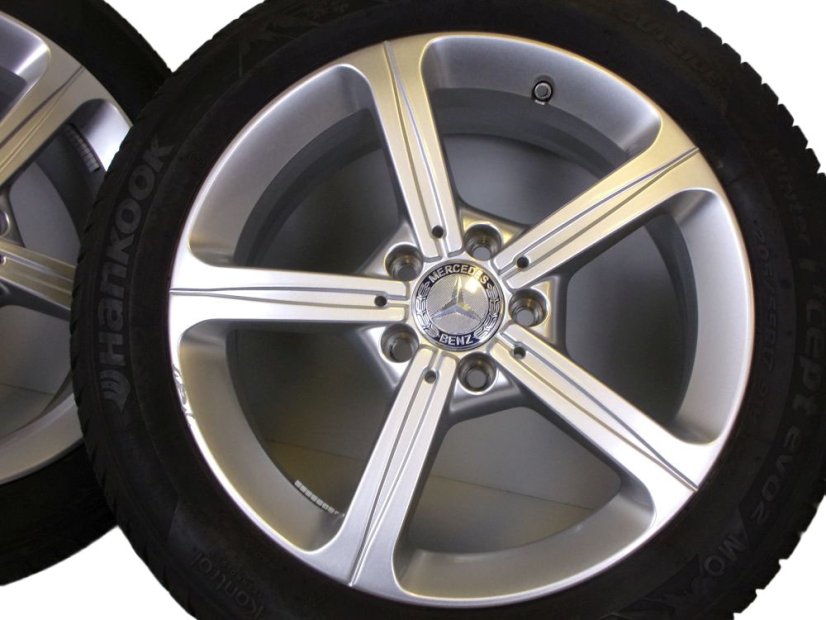 Mercedes-Benz winter tire set, wheels 6.5x17 ET44 5x112x66.5, tires 205/55/17 91H HANKOOK i*cept WinterEvo 2