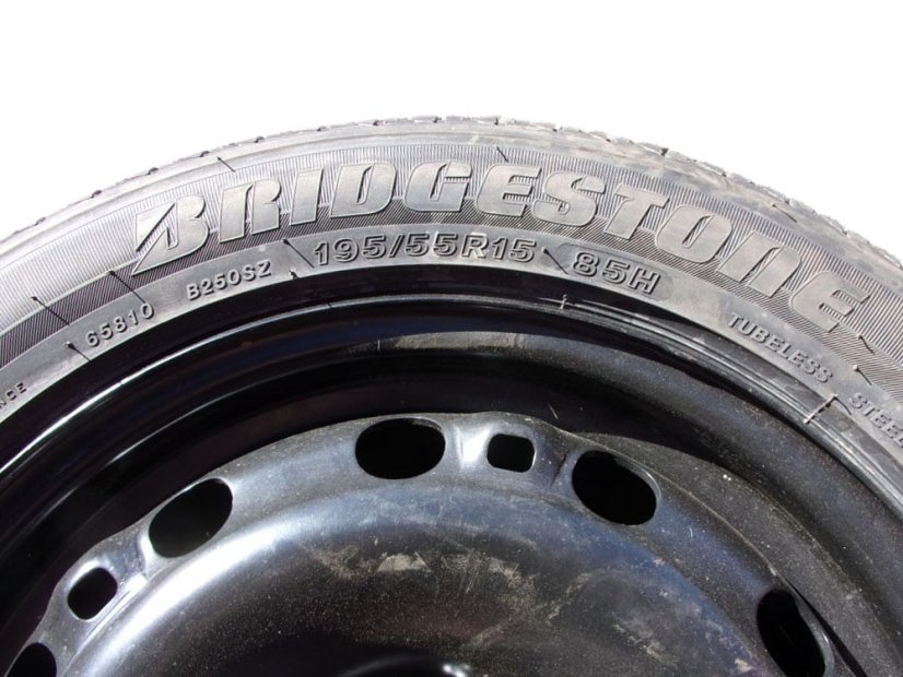 Spare wheel (full width) Seat, Škoda, Volkswagen 6x15 ET43 - 195/55/15 85H BRIDGESTONE B250