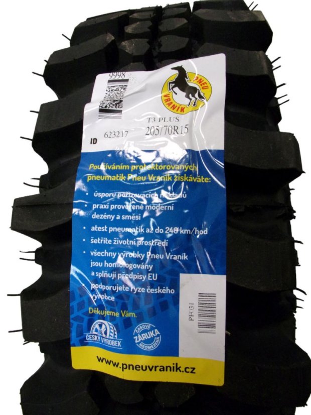 Pneumatika 205/70/15 96N T3 Plus (M+S) VRANÍK