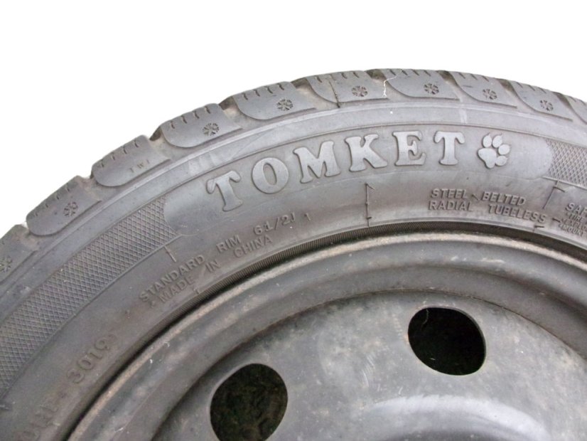 Winter set of steel wheels Citroen, Peugeot 6x16 ET27 4x108x65 - tires 205x55x16 2x TOMKET and 2x HANKOOK