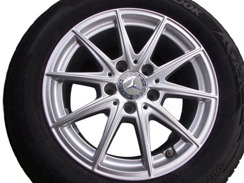 Winter tire set Mercedes-Benz alloy wheels 6.5x16 ET44, 5x112x66.5 A1774011100 - 205/60/16 92H HANKOOK Winter i*cept Evo 2