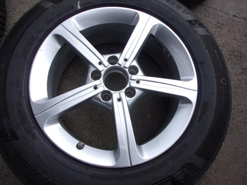 Mercedes-Benz winter tire set, wheels 6.5x17 ET44 5x112x66.5 A1774011200, tires 215/65/17 99H MICHELIN PilotAlpin 5