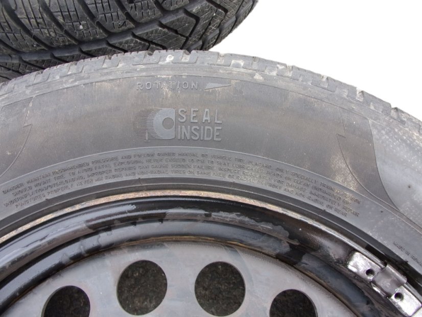 Winter tire set of Volkswagen steel wheels 6.5x17 ET38, 5x112x57 5GF601027J/K - 215/65/17 99H PIRELLI Scorpion, with TPMS pressure sensors