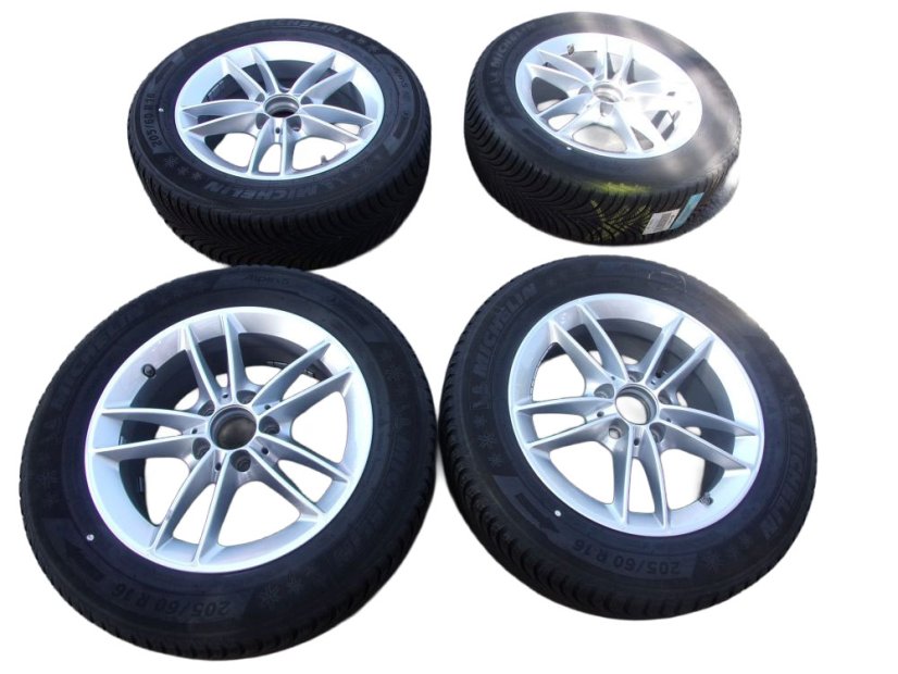 Mercedes-Benz winter tire set, 6.5x16 ET44 wheels 5x112x66.5, tires 205/60/16 92H MICHELIN Alpin 5