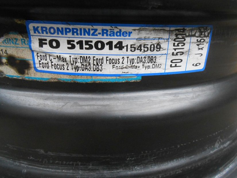 Plechový disk Ford 6x15 ET52,5 - 5x108x63,3