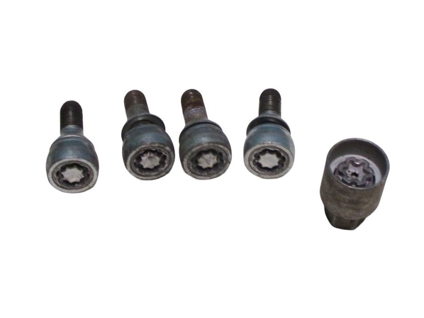 Set of security bolts for Renault alloy wheels