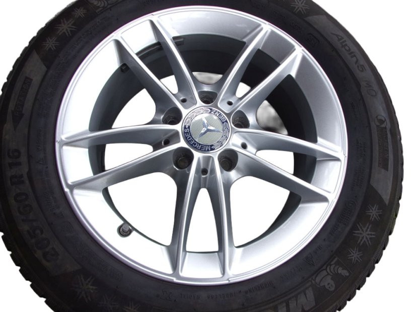 Winter tire set Mercedes-Benz 6.5x16 ET44, 5x112x66.5 A1774010100 - 205/60/16 92H Michelin Alpin 5