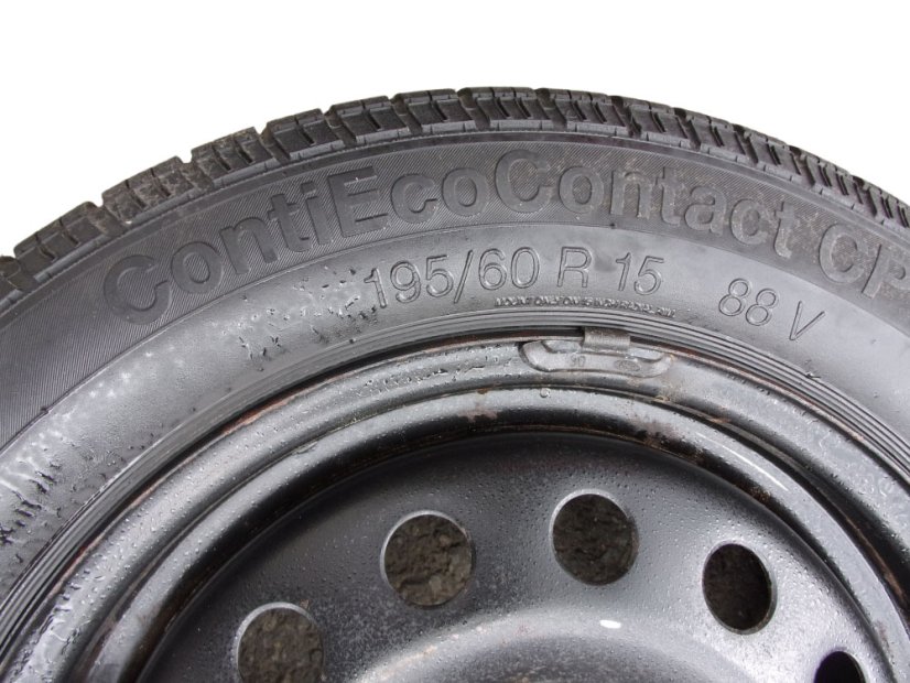 Rezerva (plná šířka) Ford 6x15 ET52,5 - 195/60/15 CONTINENTAL ContiEcoContact CP