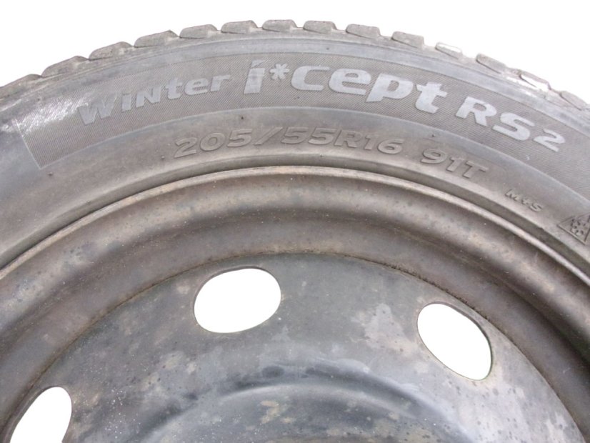 Winter set of steel wheels Citroen, Peugeot 6x16 ET27 4x108x65 - tires 205x55x16 2x TOMKET and 2x HANKOOK