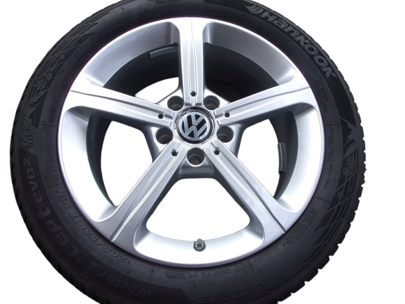 Mercedes-Benz winter tire set, wheels 6.5x17 ET44 5x112x66.5, tires 205/55/17 91H HANKOOK