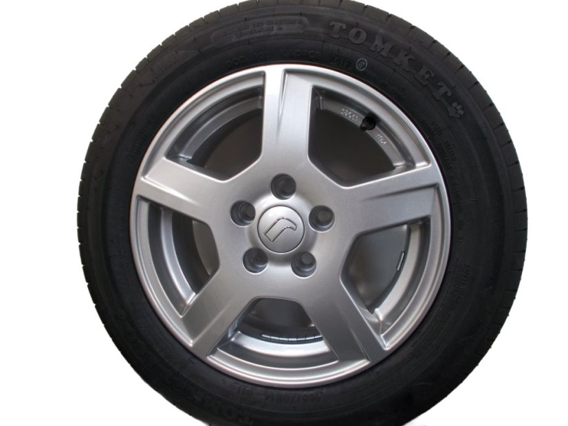 Summer tire set Seat/Skoda/Volkswagen, wheels 6x14 ET38 5x100x70, tires 165/70/14 81T TOMKET Eco 3