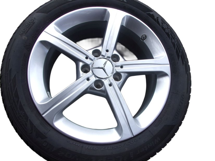 Mercedes-Benz winter tire set, wheels 6.5x17 ET44 5x112x66.5, tires 205/55/17 91H HANKOOK