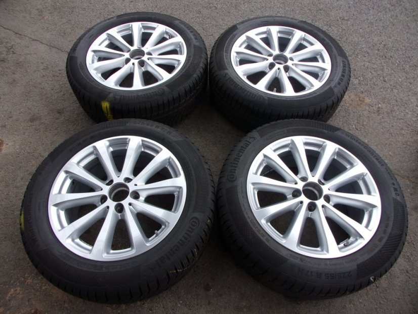 Mercedes-Benz winter tire set, wheels 7.5x17 ET40 5x112x66.5 A2134011300, tires 225/55/17 97H CONTINENTAL ContiWinterContact TS830P