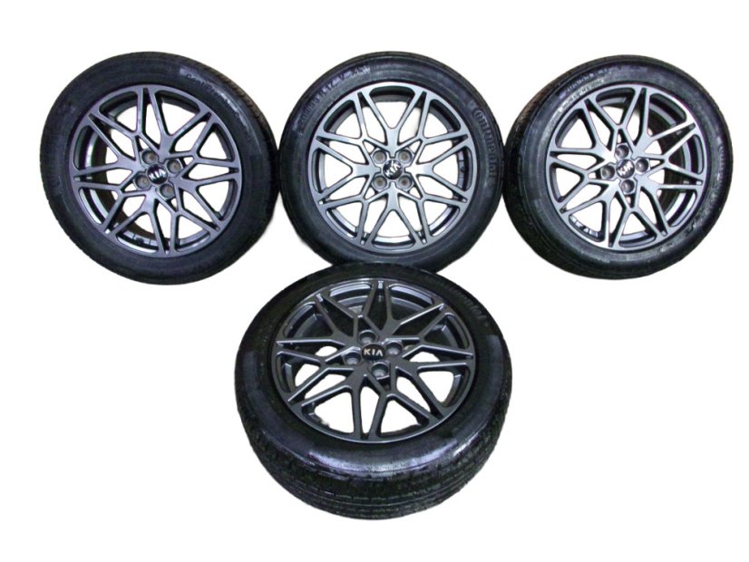 Letná obutá sada Kia, disky 6,5x17 ET49 4x100x54, pneu 205/55/17 95V CONTINENTAL ContiPremiumContact 5