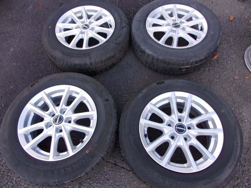Summer tire set BORBET Renault Kangoo II 6x15 ET43 5x114.3x66, 195/65/15 91H TOMKET Eco + bolts