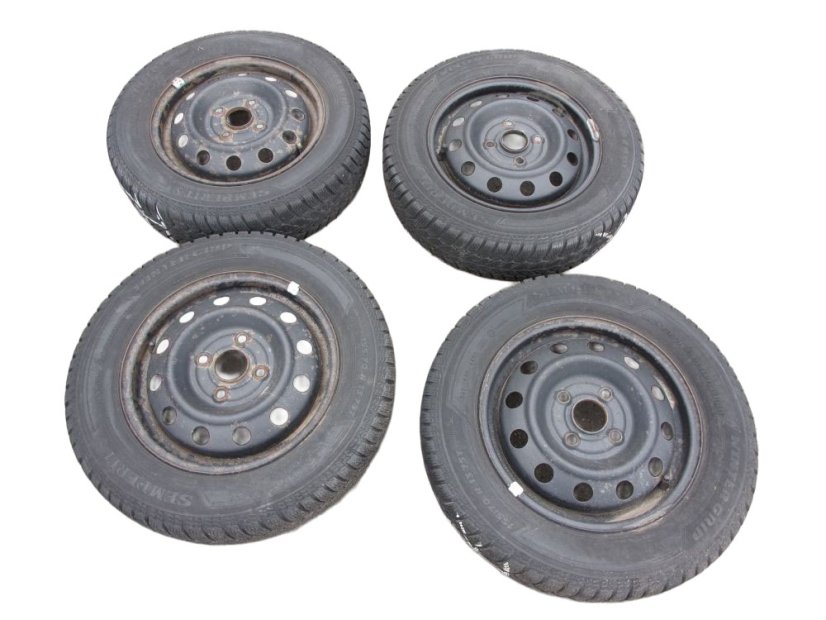 Suzuki winter tire set, 4x13 ET46 4x100x54 rims, 155/70/13 75T SEMPERIT tires