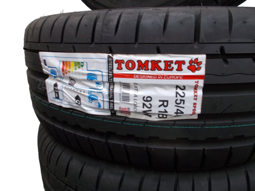 Letná obutá súprava Audi/Seat/Škoda/Volkswagen disky 7,5x18 ET35 5x100x57, pneu 225/40/18 92W TOMKET