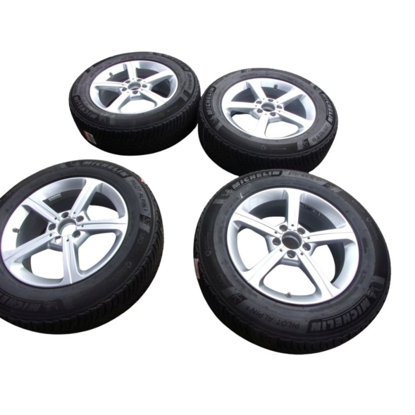 Mercedes-Benz winter tire set, wheels 6.5x17 ET44 5x112x66.5 A1774011200, tires 215/65/17 99H MICHELIN PilotAlpin 5