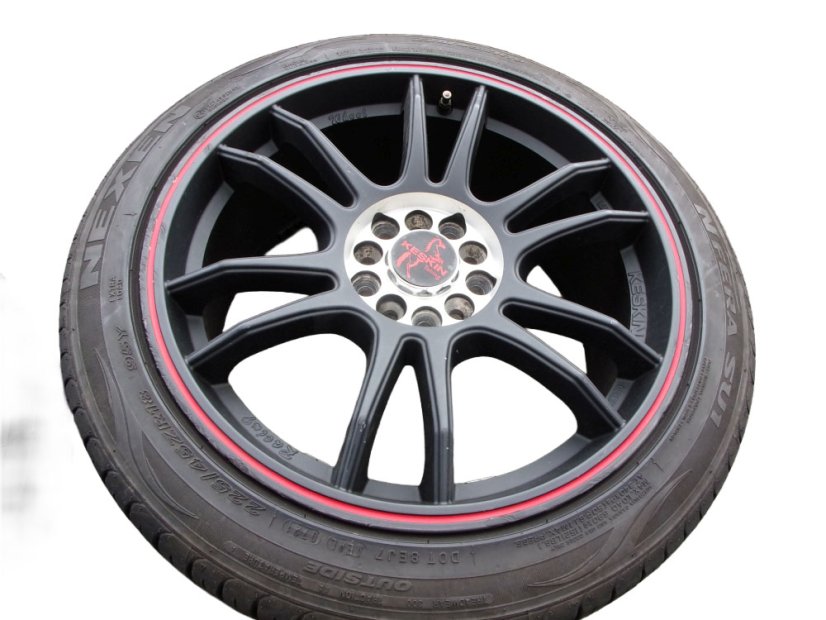 Summer set of Keskin Tuning alloy wheels - double spacing 8x18 ET45 5x114.3x72.5 - 5x108x72.5 tires 225/45/18 95Y XL NEXEN N Fera SU1