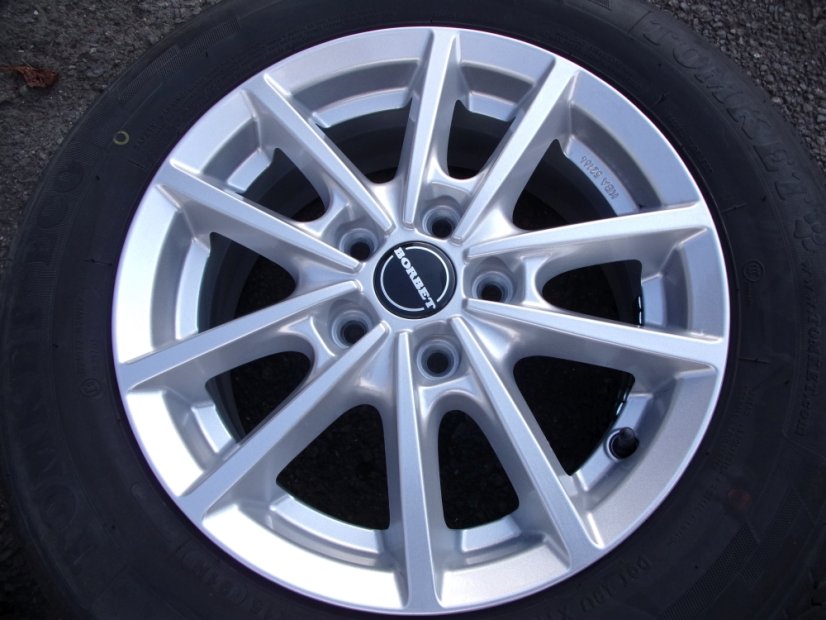 Summer tire set BORBET Renault Kangoo II 6x15 ET43 5x114.3x66, 195/65/15 91H TOMKET Eco + bolts