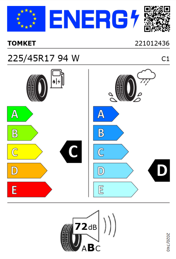 All-season tire 225/45/17 94W TOMKET Allyear 3 XL