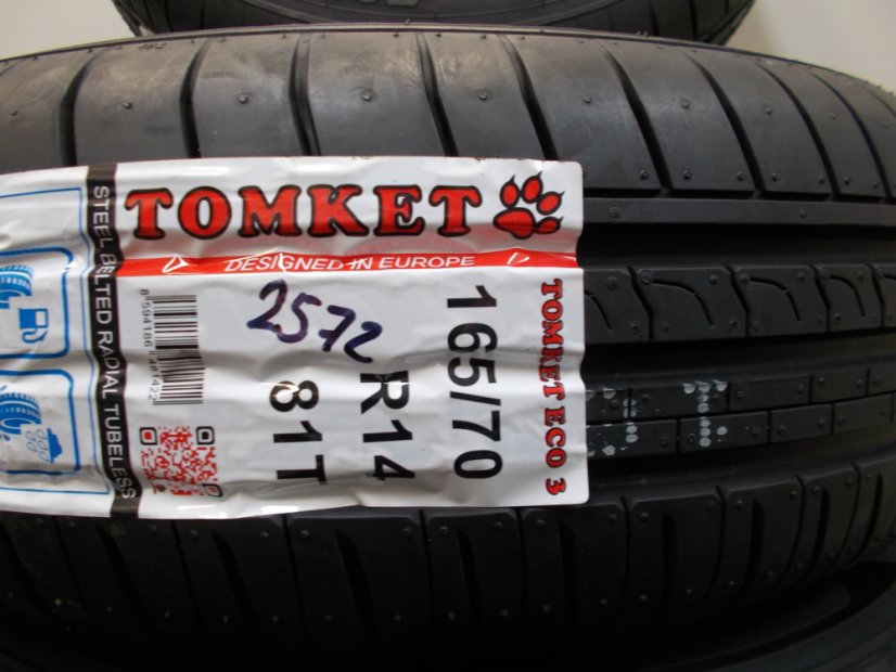 Summer tire set Seat/Skoda/Volkswagen, wheels 6x14 ET38 5x100x70, tires 165/70/14 81T TOMKET Eco 3
