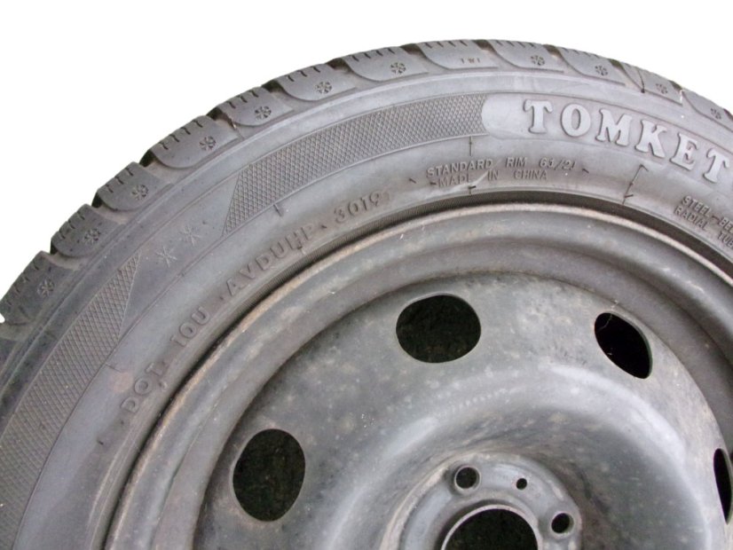 Winter set of steel wheels Citroen, Peugeot 6x16 ET27 4x108x65 - tires 205x55x16 2x TOMKET and 2x HANKOOK
