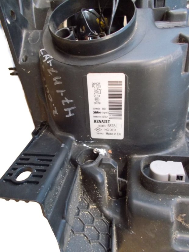 8200775878 Right front light original H7+H1 Renault Clio III, Clio III Grandtour broken 1 holder