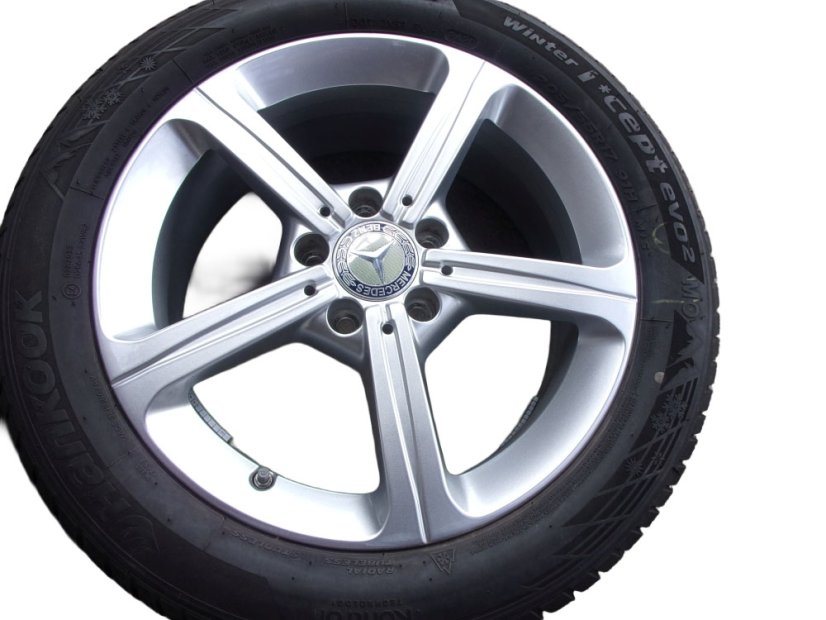 Mercedes-Benz winter tire set, wheels 6.5x17 ET44 5x112x66.5, tires 205/55/17 91H HANKOOK