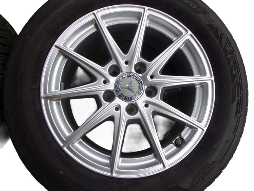 Winter tire set Mercedes-Benz alloy wheels 6.5x16 ET44, 5x112x66.5 A1774011100 - 205/60/16 92H HANKOOK Winter i*cept Evo 2