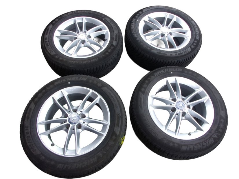Winter tire set Mercedes-Benz 6.5x16 ET44, 5x112x66.5 A1774010100 - 205/60/16 92H Michelin Alpin 5