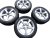 Zimní obutá sada Mercedes-Benz, disky 6,5x17 ET44 5x112x66,5, pneu 205/55/17 91H HANKOOK