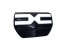 622568058R-3 Front bumper logo Dacia Spring, cracks on white part
