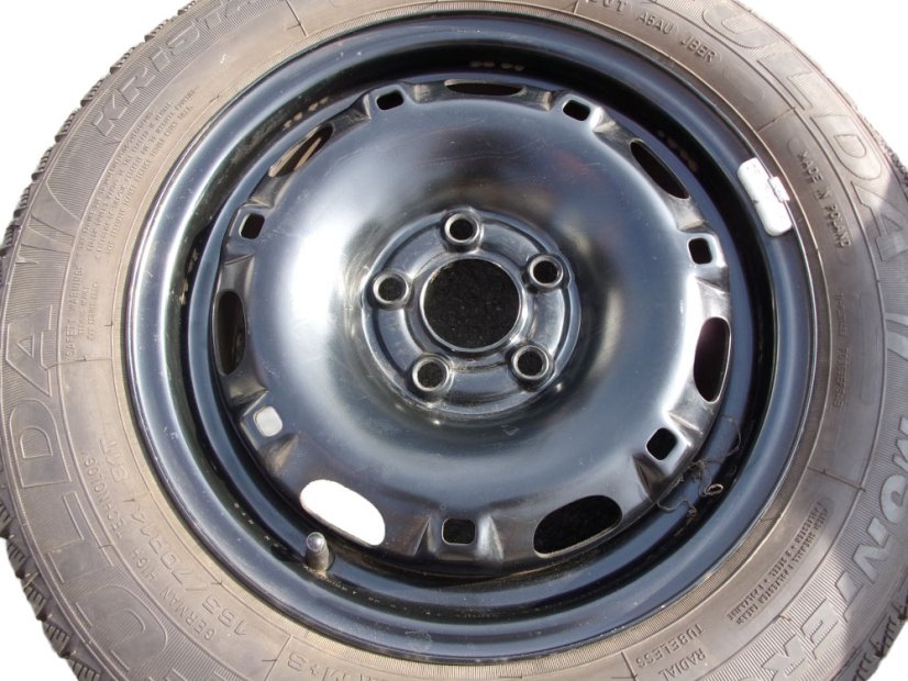 Skoda Fabia spare wheel, 5x14 ET35 5x100x57 rim, 165/70/14 81T FULDA Kristall tires